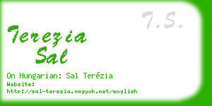 terezia sal business card